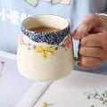 Miniatyrbillede 5 af 6: Krus keramik mælkekop med låg og ske, kaffekop med låg,