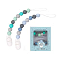 Miniatyrbilde 1 av 5: Smokkkjede for gutter og jenter, smokkeklips, silikonbitring, smokkeholder for babyshower, gave
