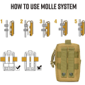 Miniatyrbilde 7 av 7: Oppgraderte taktiske Molle-lommer med laserskåret design, verktøy