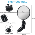 Miniatyrbilde 2 av 7: Pakke med 2 stk 360° sykkelspeil bakspeil, universelt trygt bakspeil for 17,4 mm - 22 mm, robust, innskrudd speil, sykkelstyre