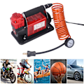Miniatyrbild 1 av 8: Däckpump Heavy Duty Dubbla Cylindrar Bärbar 12V 400W Luftkompressor för Bil- och Lastbilsdäck