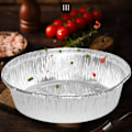 Miniatyrbild 2 av 5: Engångs Aluminium Fryssäker & Ugnsfasta Formar, 9-tums Runda Folieformar för Bakning, Matlagning, Rostning, Perfekt för Paj och Grillning, Miljövänlig och