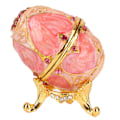 Miniatyrbild 5 av 8: Unik Gåva Faberge Ägg, Handmålad Smyckeskrin i Emalj med Gångjärnsdesign, Zinklegering i Vintage-stil Erbjuder Hållbarhet och Lång Livslängd, Hem