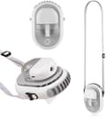 Bærbar ventilator, halsventilator, miniventilator, grå