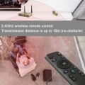 Pikkukuva 6 / 6: Langaton kaukosäädin 2.4G USB-vastaanottimella Äänisyöttö Smart TV Android TV Box HTPC PC Projektori Musta
