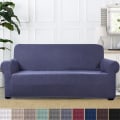 Miniatyrbillede 3 af 5: Sættee Coat Soft Checks Fleece Universal Solid Color Sofa Cover