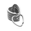 Miniatyrbilde 1 av 5: 20 stk. Metall Flat Key Ring Sølv DIY Kreativ Metall Nøkkelholder