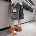 Miniatyrbillede 4 af 5: Toddler Baby Boys Elastiske Talje Jeans Shorts, Toddler Baby Casu