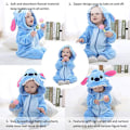 Miniatyrbilde 8 av 8: 1 stk Unisex Baby Romper Vinter og Høst Flanell Jumpsuit Anim