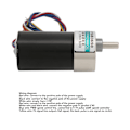 Miniatyrbilde 7 av 8: Børsteløs motor med brakettregulator Lav hastighet 24V for CNC-maskinverktøy XD-37GB365050rpm/min