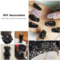 Miniatyrbillede 5 af 5: Mix størrelse flad bag Glas Krystal Rhinestones