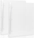 3-ringpärm, pärmorganisatör rymmer 8,5'' x 11'' papper, stor genomskinlig pärm D-ring, 2-pack, transparens
