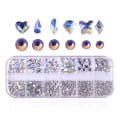 Miniatyrbillede 3 af 5: Neglekunst Rhinestones Neglekrystaller, Diamant Ædelstene