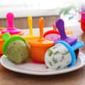 Miniatyrbilde 5 av 5: Isform silikon, isform for barn, 7 hule isformer og plastpinne, ispinnform, liten isbeholder, ispinnform, SZRH A