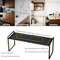 Miniatyrbild 4 av 5: Multifunktionella Justerbara Hyllor för Skafferi, Kraftig Metallplatta Halkfri Stapelbar Organizer, Fristående Bänkyta