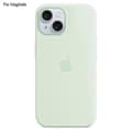 Skal för iPhone 15 Kompatibelt med Magsafe Flytande Silikon Baksida [Induktionspopup] - Mi (Mintgrön)
