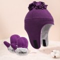 Miniatyrbillede 5 af 5: Efterår og vinter børns polar fleece hat hånd dragt luffer p