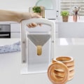 Miniatyrbild 5 av 5: Bagelskärare, perfekt för bagels, säkert grepp, giljotinskniv,