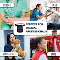 Miniatyrbild 5 av 5: Sjuksköterskepaket, tejphållare och förvaringsutrymme för bandage saxar och nödutrustning, student och sjuksköterska användning