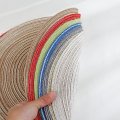 Miniatyrbilde 4 av 5: Runde Plasseringsmatter Farmhouse Boho Plasseringsmatter Stoff Plasseringsmatter Rustikk