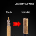 Miniatyrbillede 4 af 6: Messing Presta-ventil-adapter - Konverter Presta til Schrader - Fransk