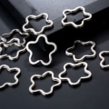 Miniatyrbillede 4 af 5: 20 stk. Metal flade nøglering sølv DIY kreativ metal nøgleholder