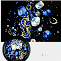 Miniatyrbild 2 av 2: Nagelkonst Rhinestone Oregelbundna AB-Bor Ihåliga Nitar Pärlor Dekal DIY Manikyr Verktyg G166
