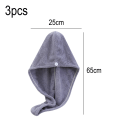 Miniatyrbillede 2 af 5: 3-pak mikrofiber hårhåndklæde wrap, hurtigtørrende hår turban