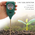 Miniatyrbilde 6 av 8: 3 i 1 Jordprøver Portable Fuktighetsmåler Jordhygrometer Sonde for Hage Drivhus