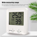 Miniatyrbilde 6 av 8: Termometer Hygrometer Temperatur Fuktighetsmåler Digital Skjerm Elektrisk Klokka for Hjemmet