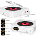Miniatyrbilde 3 av 6: CD-spiller med radio Boombox-Canareen oppgradert Bluetooth CD-spiller, med støvdeksel og LED-display | 3,5 mm ekstra kontakt, med ekstern FM-lyd