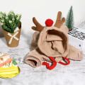 Miniatyrbillede 6 af 6: Coral plysj hundekostume tegneserie hjor kæledyr kjole