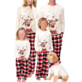 Miniatyrbillede 1 af 5: Familie Julepyjamas Matchende Sæt Hjorte Tartan Pyjamas til Baby A