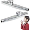 Miniatyrbilde 1 av 5: 4,75 tommer Metal Kazoo - Sett med 3 - Morsomt nynnende musikkinstrument for barn og voksne - Slitesterke musikkleker - Kule bursdagsfavoritter, feststøymakere