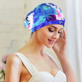 Miniatyrbilde 5 av 5: Fargerik Plissert Nylon Stoff Badehette Stor Badehette Hot