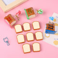 Miniatyrbillede 5 af 6: 3 stk. Kreative tegneserie toast brød viskelæder studerende modificeret