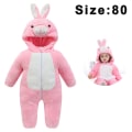 Miniatyrbilde 1 av 8: 1 stk Unisex Baby Romper Vinter og Høst Flanell Jumpsuit Anim