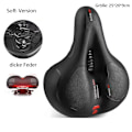 Miniatyrbillede 2 af 4: ROCKBROS Cykelsadel Komfortabel Gel Sadel Mænd Kvinder Ergonomisk Bred Cykelsæde Blød Memory Skum MTB Landevejscykel 26 * 22cm Åndbar Vandtæt