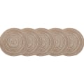 Miniatyrbilde 1 av 5: Runde Plasseringsmatter Farmhouse Boho Plasseringsmatter Stoff Plasseringsmatter Rustikk