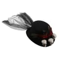 Gotisk dödskalleaccessoar Steampunk-hatt för Halloween-evenemang A