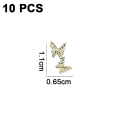 Miniatyrbilde 2 av 5: 10 stk 3D krystall rhinestone perler neglekunst dekorasjon