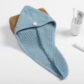 Miniatyrbilde 3 av 5: 2-pakning vaffel lang hårbandana wrap frotté hurtigt absorberende