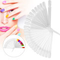 Miniatyrbild 5 av 8: Professionell Nagelkonstnärs Följeslagare, Klar Fläktformad Display, Lätt Att Organisera Med Ring, Praktiska Nagelkonsttips, Transparent Skiva För Sann Färg