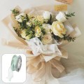 Miniatyrbild 4 av 5: 2 rullar 4 cm bred transparent organza-band - 20 meter för presentinslagning