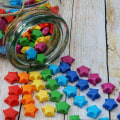 Miniatyrbilde 5 av 6: 1350 ark Origami-stjernepapir, tosidige farger
