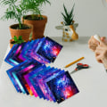Miniatyrbillede 4 af 5: Stjernehimmel Origami-papir 100 ark 6 tommer firkant Forskellige
