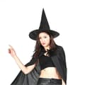 Spetsig Häxhatt Halloweenhatt för Halloweenbruk 6st Svart Keps A