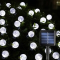 Miniatyrbillede 1 af 6: 6,5 m solcellelyskæde 30 LED-pære kugler feriebelysning