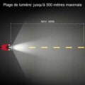 Miniatyrbilde 5 av 5: Kraftig LED MTB-lys, sykkellampe, MTB-lys, oppladbar LED-sykkellykt, vanntett, 3600 LM, 3 T6 CREE XM-L, 4 lysmoduser + baklys,