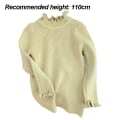 Miniatyrbillede 2 af 5: Høj krave ensfarvet tunika høj hals sweater til børn